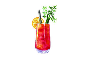 Bloody Mary - Watercolor Style for Food Amp Crafts