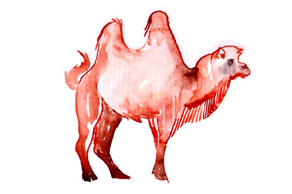 Camel in Watercolor: Soft Crafts & Animals Art for Designers