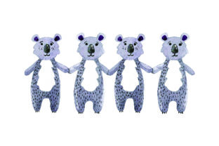 Koalas Holding Hands Watercolor Style for Crafts & Animals
