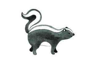 Skunk – Watercolor: A Craft & Animal Design Asset Review
