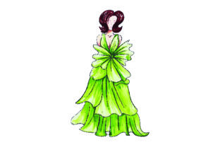 Watercolor Dress Illustrations for Beauty & Crafts Branding
